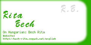 rita bech business card